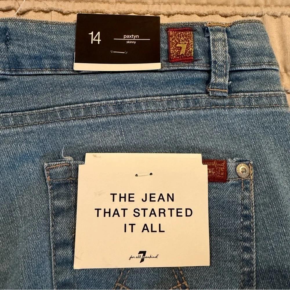 7 For All Mankind Girls Paxtyn Skinny Denim Jeans 14 NWT SVM43055